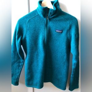 Patagonia Better Sweater 1/4 Zip Fleece Pullover in "Distilled Green" Size W XS